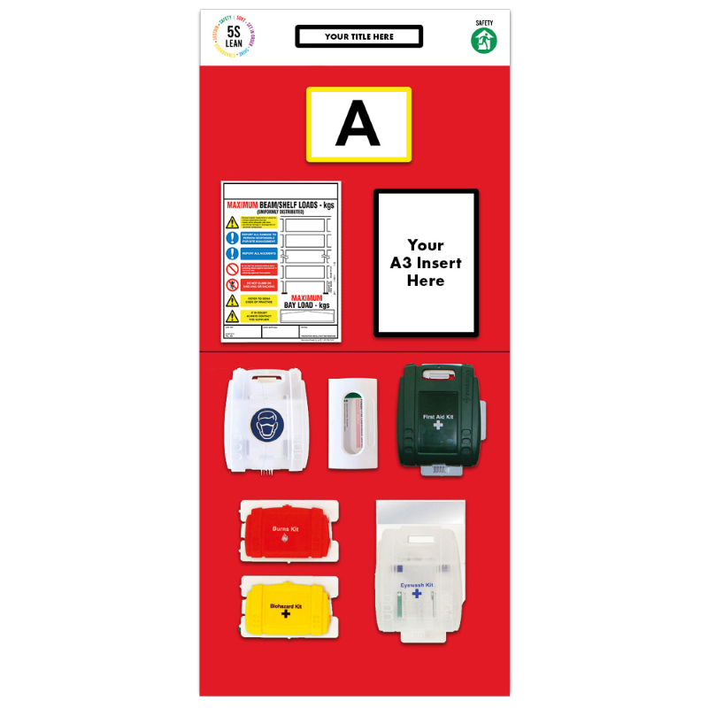 Modulean® Single Aisle Marker Rack End Board 3, First Aid